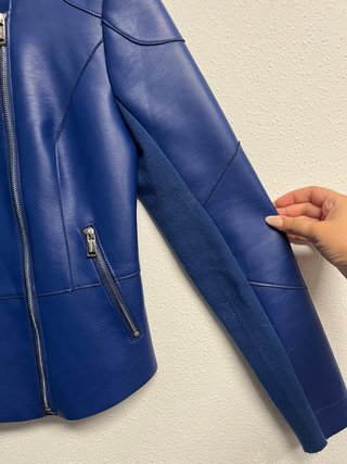 Cazadora Biker Guess Polipiel Azul
