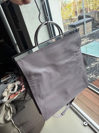 Borsa Max&Co Pelle Grigia con Sacca Arancione