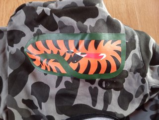 Felpa BAPE WGM Shark Zip Grigia