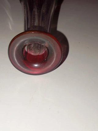 Cristal Bohemia Rojo Tallado