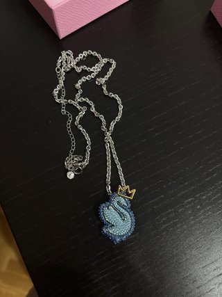 Collar Swarovski azul y dorado