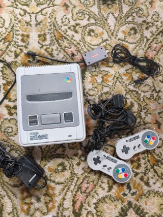 Lote completo Consola Super Nintendo con 4 juegos