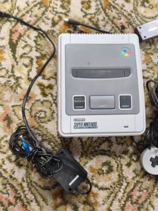 Lote completo Consola Super Nintendo con 4 juegos