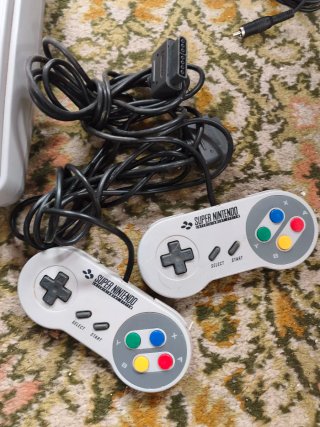 Lote completo Consola Super Nintendo con 4 juegos