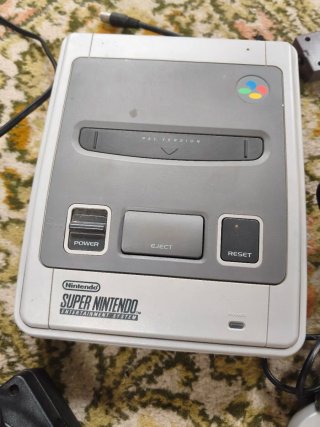 Lote completo Consola Super Nintendo con 4 juegos