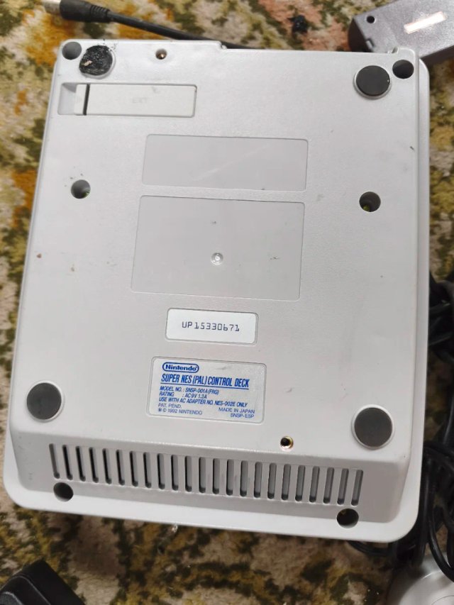 Lote completo Consola Super Nintendo con 4 juegos