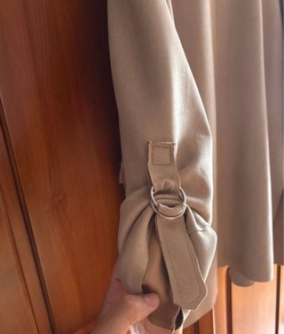 Chaqueta fina mujer beige talla única
