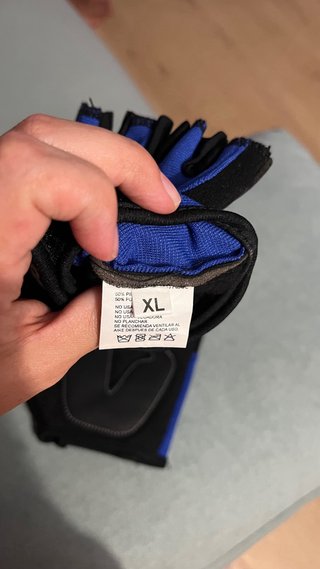 Guantes de Gimnasio Softee Negros y Azules