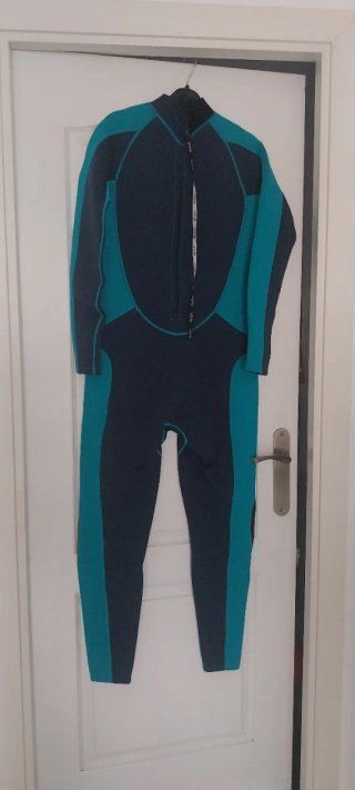 Traje de neopreno señora azul y verde