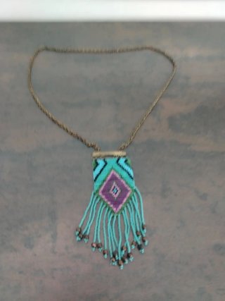 Collar Cuentas Turquesa Diseño Étnico