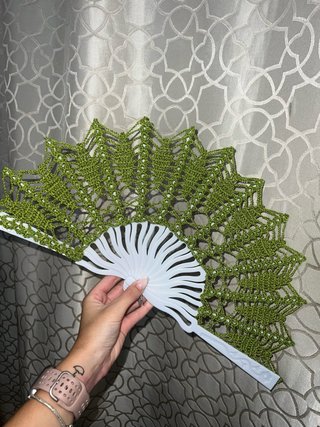 Abanico Crochet Hecho a Mano