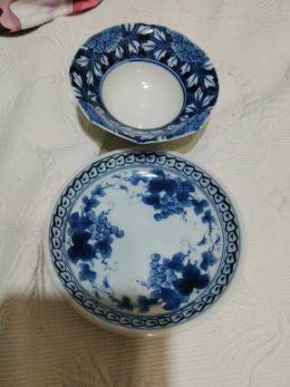 Porcelana Japonesa Azul y Blanca