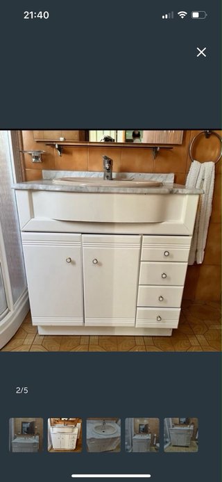 Mueble de baño Civiv madera y mármol