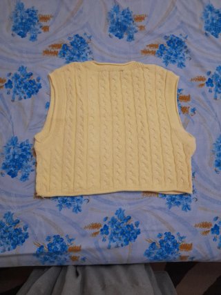 Chaleco punto Zara mujer XS amarillo