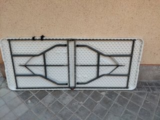 Mesa plegable terraza/mercadillo muy resistente