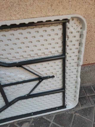 Mesa plegable terraza/mercadillo muy resistente
