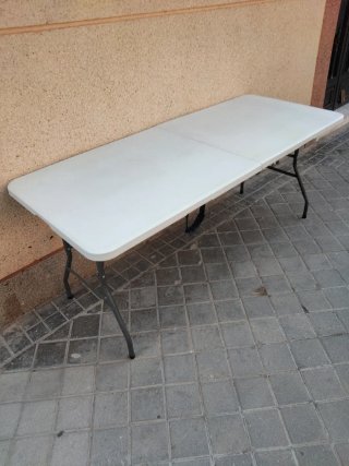 Mesa plegable terraza/mercadillo muy resistente