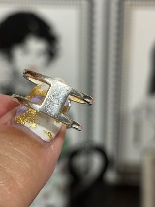 Anillo Gucci Doble G plata