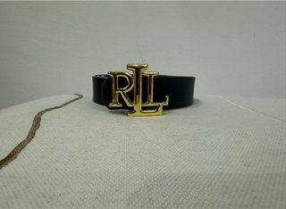 Cinturón Ralph Lauren RL Negro y Dorado