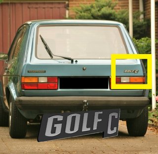VW GOLF MK1 EMBLEMA TRASERO [VARIAS VERSIONES]