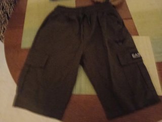 EA7 Pantalón Corto Negro Cargo