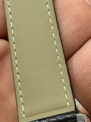Reloj Cartier Plata Cuero Negro