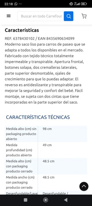 Saco Interbaby para silla de paseo