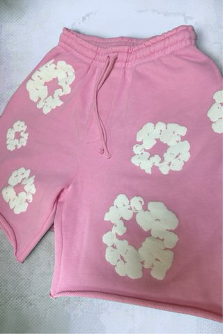 Denim Tears Shorts Rosa con Motivo