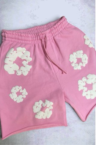 Denim Tears Shorts Rosa con Motivo