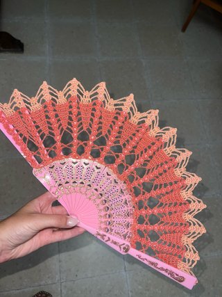 Abanico Crochet Hecho a Mano