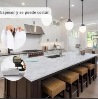 Papel Adhesivo Mármol Blanco con betas grises
