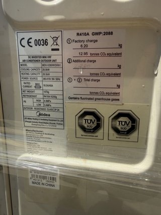 Aerotermia Industrial Midea R410A