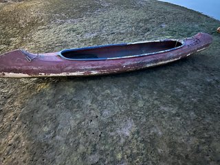 Canoa canadiense de fibra de vidrio