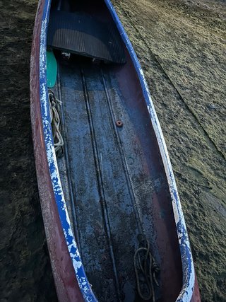Canoa canadiense de fibra de vidrio