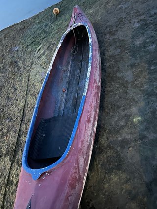 Canoa canadiense de fibra de vidrio