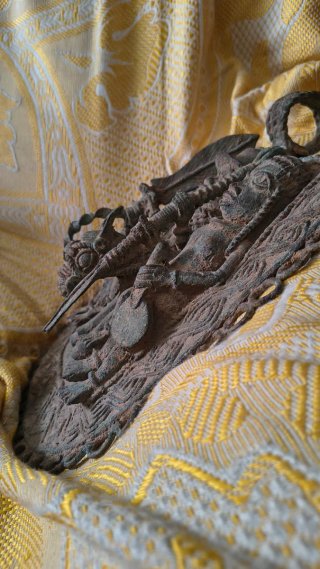 Placa relieve de bronce, BENÍN AFRICA