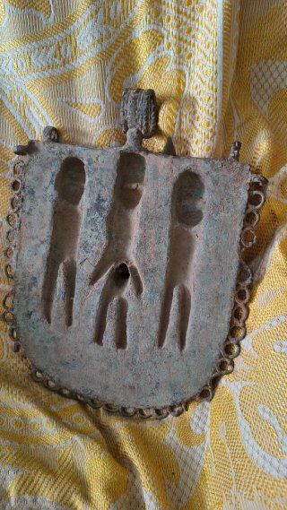 Placa relieve de bronce, BENÍN AFRICA
