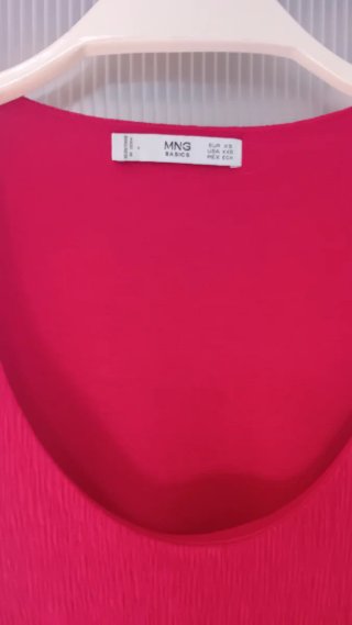Camiseta Mango Roja Talla XS