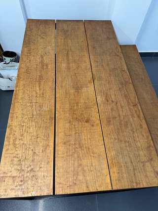 Mesa Comedor Industrial Madera y Metal