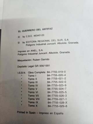 El guerrero del antifaz.
