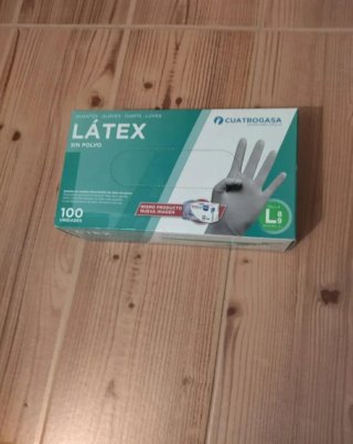 Caja de guantes de látex