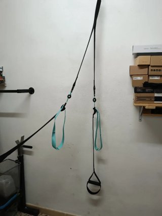 Conjunto de utensilios para hacer deporte.