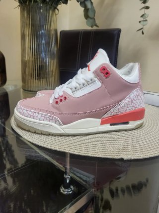 Zapatillas Jordan Air 3 Rosa y Blanco