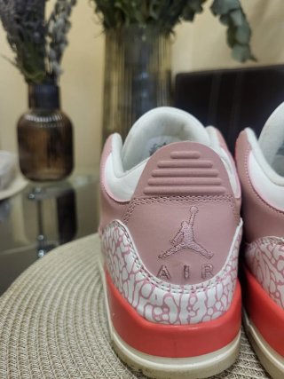 Zapatillas Jordan Air 3 Rosa y Blanco