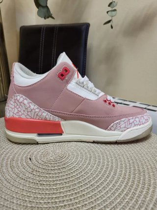 Zapatillas Jordan Air 3 Rosa y Blanco