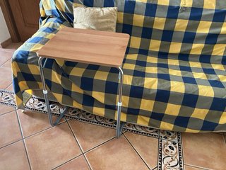 Mesa auxiliar plegable madera y metal