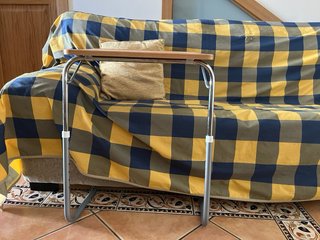 Mesa auxiliar plegable madera y metal