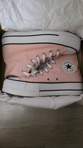 Converse plataforma rosa