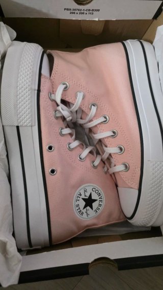 Converse plataforma rosa