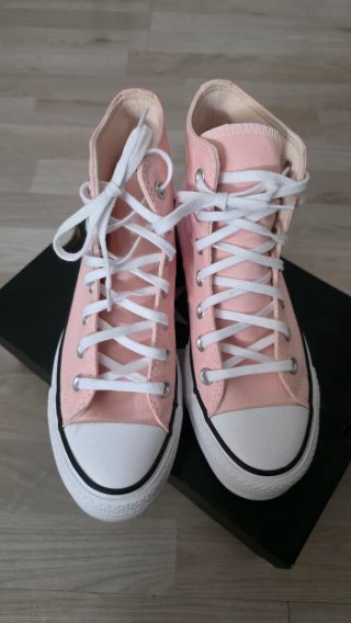 Converse plataforma rosa